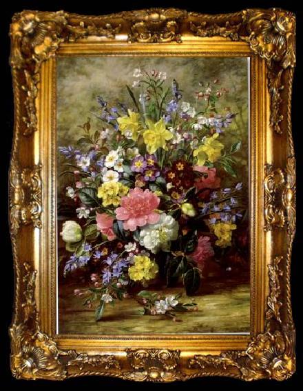 framed  unknow artist Floral, beautiful classical still life of flowers.105, ta009-2